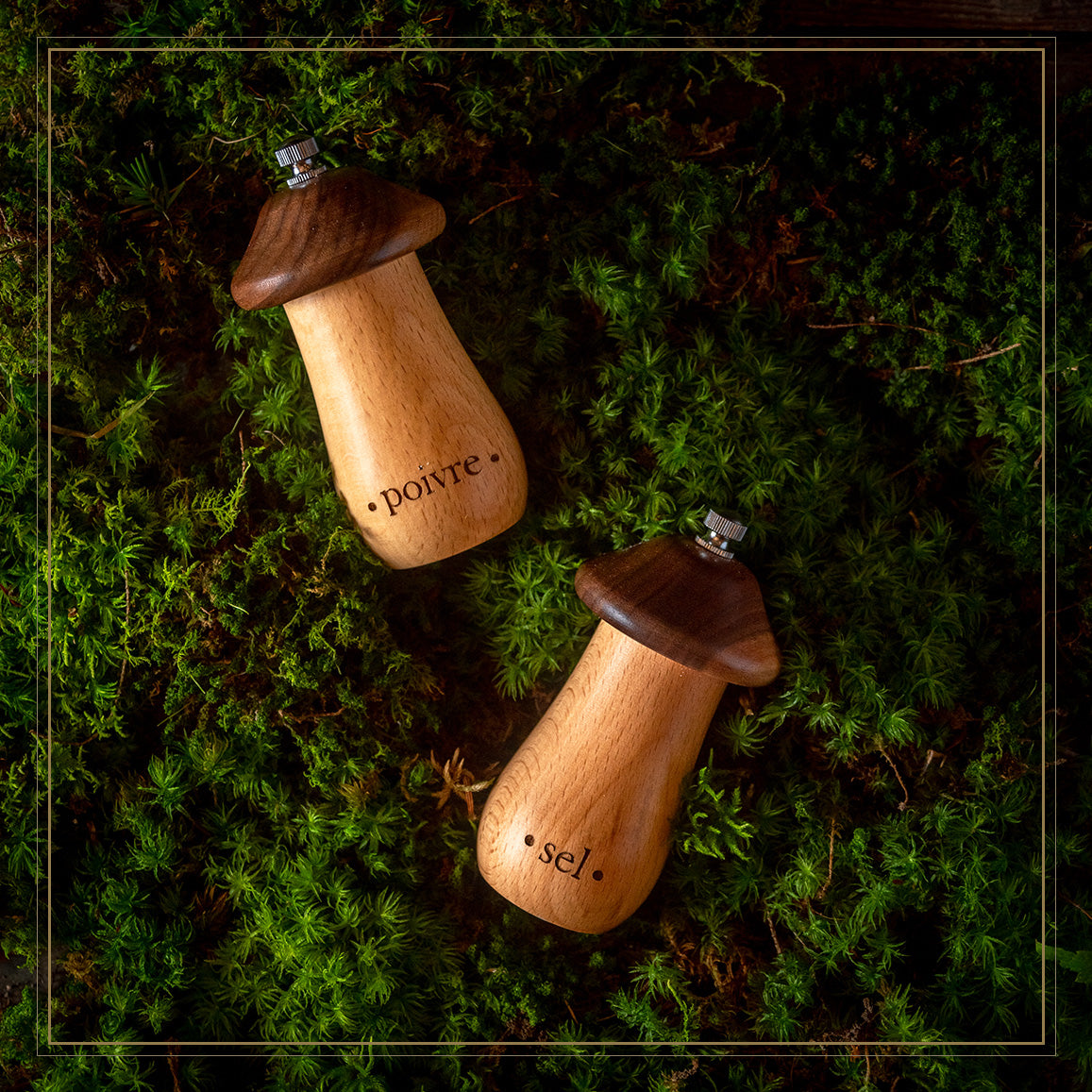 Salt &amp; pepper grinder in mushrooms shape