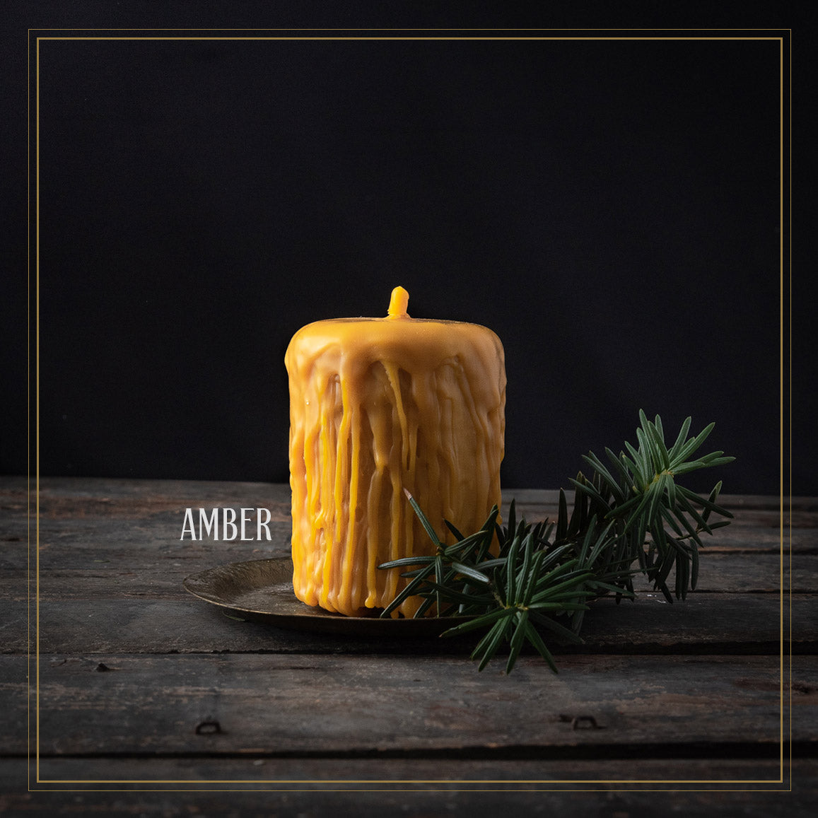 Natural beeswax candle