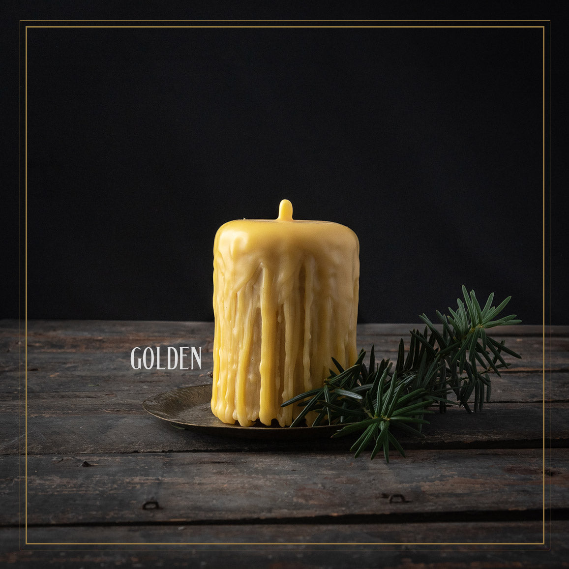 Natural beeswax candle